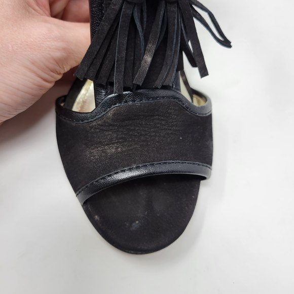 Coach Tristen Black Suede Tassel Pumps Heels Shoes 8.5B - Picture 7 of 14